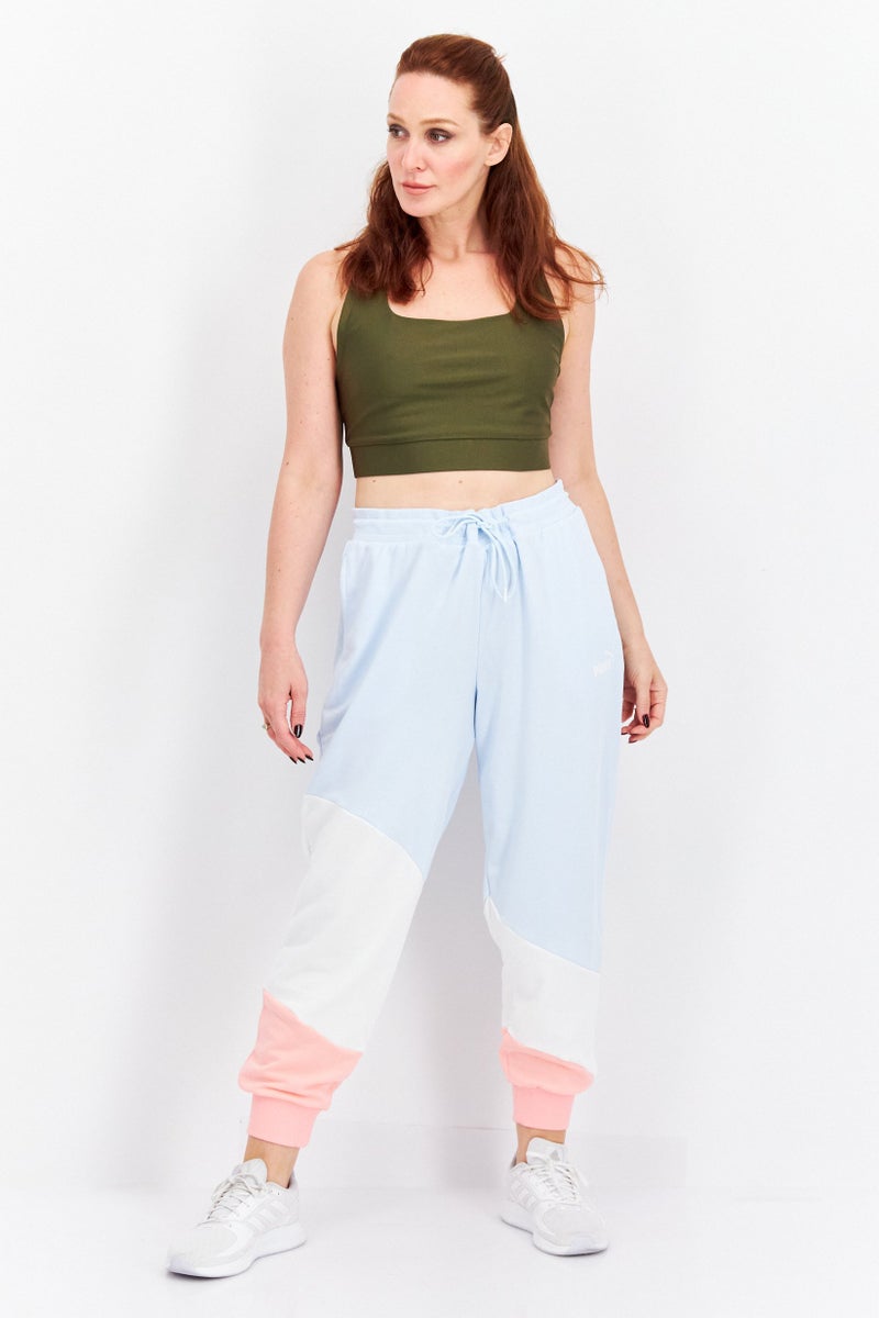 PUMA Women Sportswear Fit Brand Logo Outdoor Jogger Pants, Blue Combo - Image 2